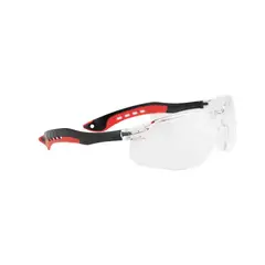 3M - Lentes de Seguridad, Color Negro con Rojo