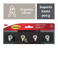 3M - Colgador de Llaves Command¿ Negro, Pequeño