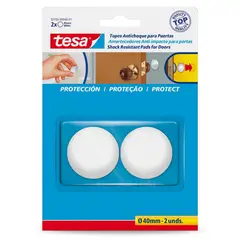 Tesa - Protector antichoque para puertas 40 mm blanco 2 piezas