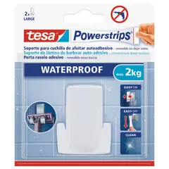 Tesa - Gancho doble removible resistente al agua 1 pieza