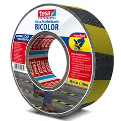 Tesa - Cinta antideslizante bicolor 48 mm x 20 m