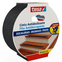 Tesa - Cinta antideslizante uso general negra 50 mm x 5 m