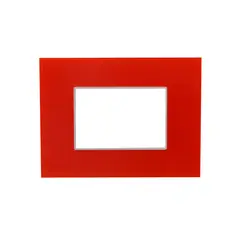 Halux - Marco de placa 3 módulos rojo