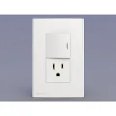 Halux - Placa armada 1 apagador blanco