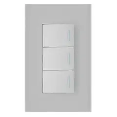 Halux - Placa armada 3 apagadores sencillos silver