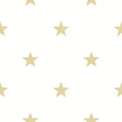 Parato - Papel tapiz Favola Estrellas de 53 cm x 10 m Beige/ Dorado