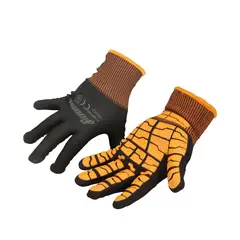 Silverline - Guante de Poliéster C/Recubrimiento Látex Naranja