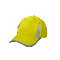 Silverline - Gorra de seguridad en poliéster con reflejante amarillo