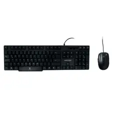 Perfect Choice - Teclado Alámbrico Antiderrames USB + Mouse Ajustable