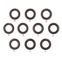 Construmart - Set 10 argollas grandes madera chocolate c/barniz
