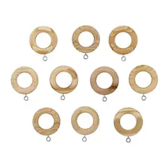 Construmart - Set 10 argollas chicas madera natural
