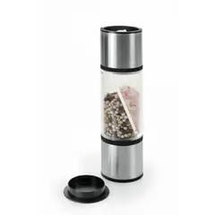 Metaltex - Molino doble de acero inoxidable para sal y pimienta