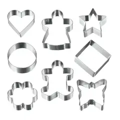 Metaltex - Set 8 cortadores de galleta acero inoxidable