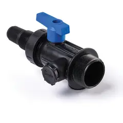 Rotoplas - Multiconector con Válvula y Tuerca Unión Integrada