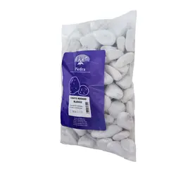 Decoproductos Garden - Canto rodado blanco 0.25 pies cúbicos