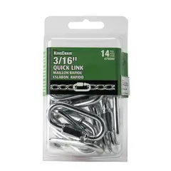 Kingchain - Eslabones c/rosca zinc 3/16" x 20 pc en blíster