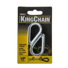 Kingchain - Guardacabos p/cable de acero 1/4" x 2 pc