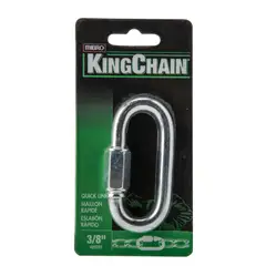 Kingchain - Eslabón c/rosca zinc 3/8" en tarjeta