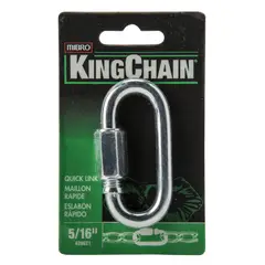 Kingchain - Eslabón c/rosca zinc 5/16" en tarjeta