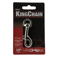 Kingchain - Mosquetón de perno c/destorcedor níquel 3/8"