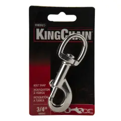 Kingchain - Mosquetón de perno c/destorcedor níquel 3/4"
