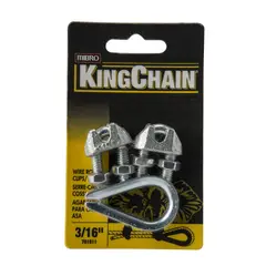 Kingchain - Guardacabos con 2 Nudos para Cable de Acero 3/16"