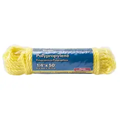 Kingcord - Cuerda de polipropileno 1/4" X 15 m amarilla