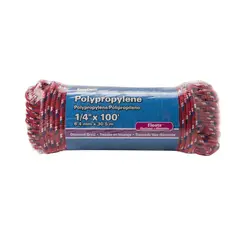 Kingcord - Cuerda de polipropileno 1/4" x 30 m roja/azul