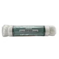 Kingcord - Cuerda de poliéster 1/4" x 15 m blanca