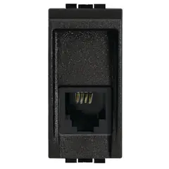 Bticino - Toma telefónica c/4 hilos negro