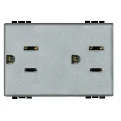 Bticino - Toma corriente doble c/protección infantil 127 V