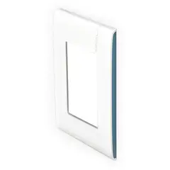 Bticino - Placa con chasís de resina 3 módulo aqua