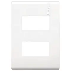 Bticino - Placa con chasís de resina 2 módulo blanco