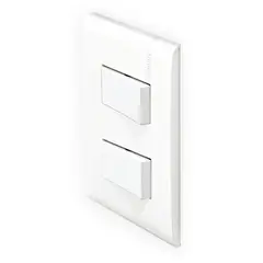 Bticino - Placa con 1 Interruptor Sencillo + 2P+T 1 Módulo Blanco (Armada)