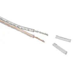 Steren - Cable polarizado para bocina transparante 1 M