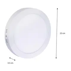 Iusa - Luminario LED Redondo para Sobreponer de 18W Luz Fría
