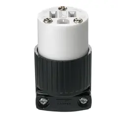 Arrow Hart - Contacto Entrada Recta Industrial Blanco-Negro 8.3-16.7 M