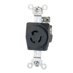 Arrow Hart - Contacto sencillo industrial 125 V negro