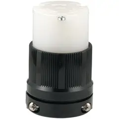 Arrow Hart - Conector 1/2 vuelta industrial 125 V negro-blanco