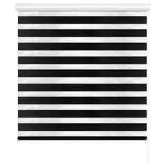 Home Collection - Persiana Enrollable Dúo Wood Negro 120 x 165 cm