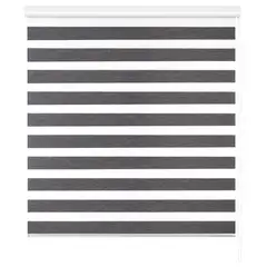 Home Collection - Persiana Enrollable Dúo Wood Gris 120 x 165 cm