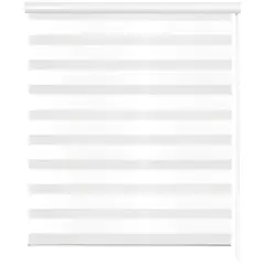 Just Home Collection - Persiana Enrollable Dúo Wood Blanco 160 x 165 cm