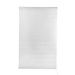 Just Home Collection - Persiana Enrollable Dúo Wood Blanco 120 x 250 cm