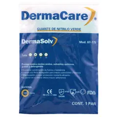 Derma Care - Guante de nitrilo verde talla 8