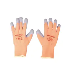 Derma Care - Guante Acrílico Naranja Recubierto con Látex Gris