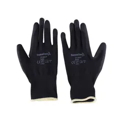 Derma Care - Guante de nylon negro c/ palma de nitrilo talla 8