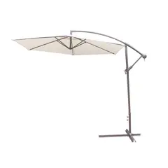 Just Home Collection - Sombrilla lateral aluminio natural 2.7 m