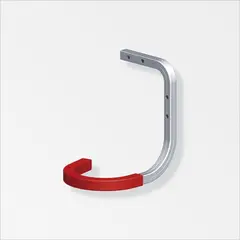Alfer - Gancho de pared para bici techo aluminio engomado rojo