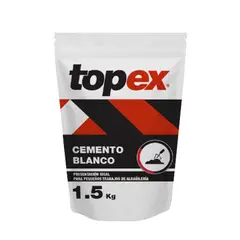 Topex - Cemento para reparaciones 1.5 kg blanco