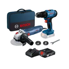 Bosch - Rotomartillo Inalámbrico 18V GSB 183-li + Esmeril Alámbrico 4 1/2" 710W + Batería + Cargador